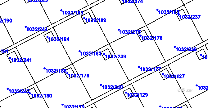 Parcela st. 1032/239 v KÚ Staré Město u Karviné, Katastrální mapa