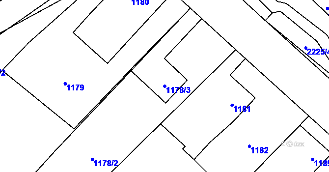 Parcela st. 1178/3 v KÚ Staré Město u Karviné, Katastrální mapa