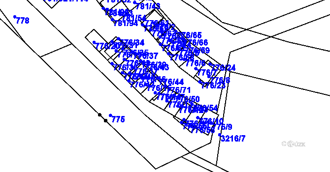 Parcela st. 776/71 v KÚ Staré Město u Karviné, Katastrální mapa