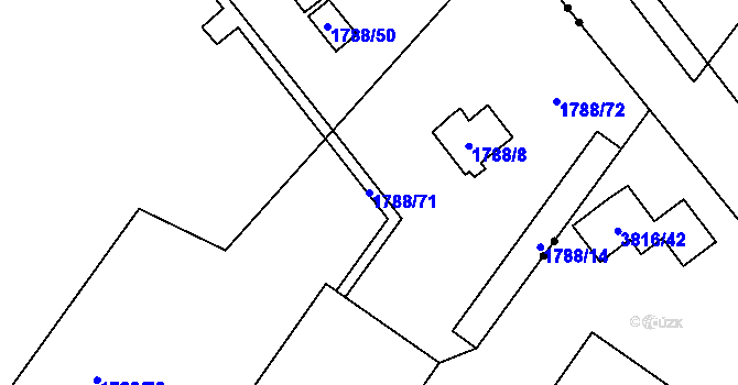 Parcela st. 1788/71 v KÚ Staré Město u Karviné, Katastrální mapa