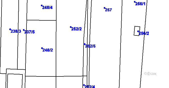 Parcela st. 252/5 v KÚ Staré Město u Karviné, Katastrální mapa