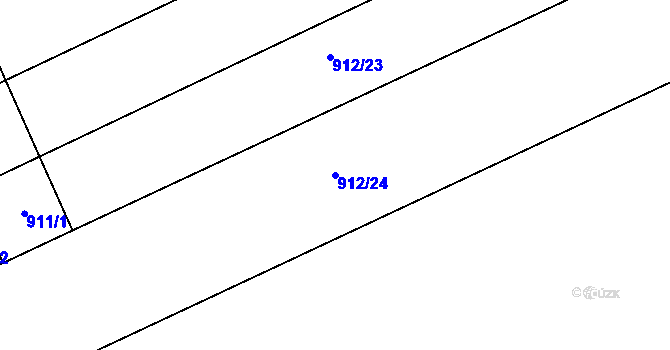 Parcela st. 912/24 v KÚ Staré Město u Karviné, Katastrální mapa