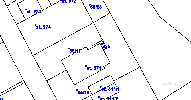 Parcela st. 310 v KÚ Kařez, Katastrální mapa