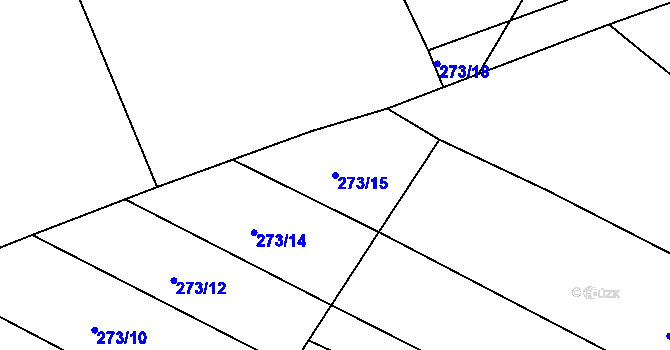 Parcela st. 273/15 v KÚ Kařez, Katastrální mapa