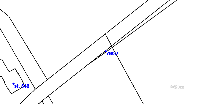 Parcela st. 79/38 v KÚ Kařez, Katastrální mapa