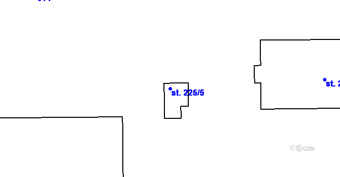 Parcela st. 225/5 v KÚ Kařez, Katastrální mapa