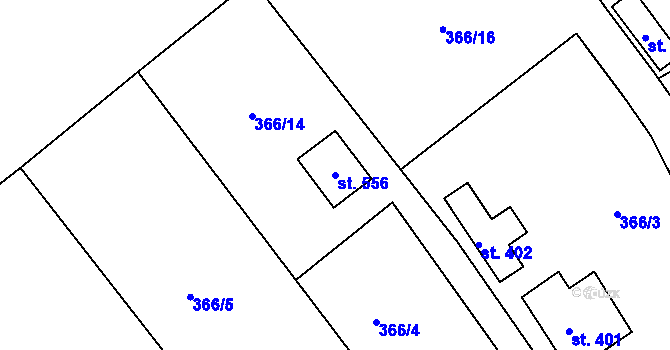 Parcela st. 556 v KÚ Kařez, Katastrální mapa