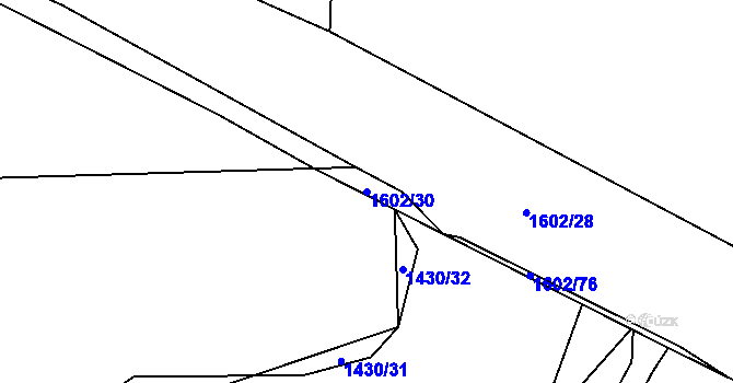 Parcela st. 1602/30 v KÚ Kasejovice, Katastrální mapa