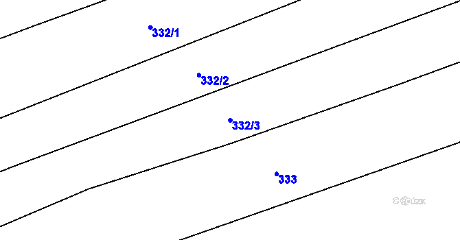 Parcela st. 332/3 v KÚ Kasejovice, Katastrální mapa