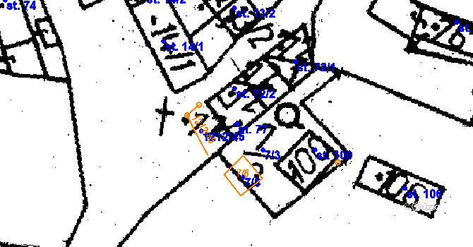 Parcela st. 77 v KÚ Řesanice, Katastrální mapa