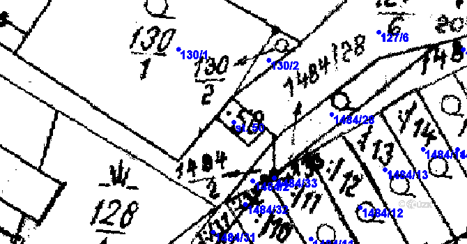 Parcela st. 50 v KÚ Kašava, Katastrální mapa