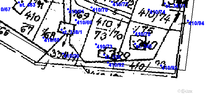 Parcela st. 339 v KÚ Kašava, Katastrální mapa