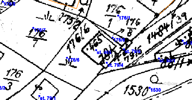 Parcela st. 465 v KÚ Kašava, Katastrální mapa