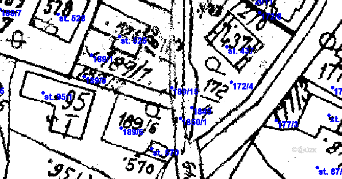Parcela st. 189/11 v KÚ Kašava, Katastrální mapa