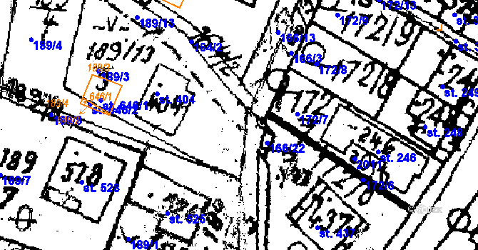 Parcela st. 189/14 v KÚ Kašava, Katastrální mapa