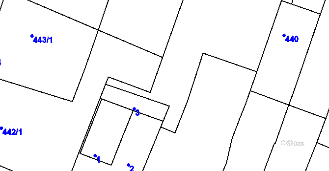 Parcela st. 4/1 v KÚ Kašnice, Katastrální mapa