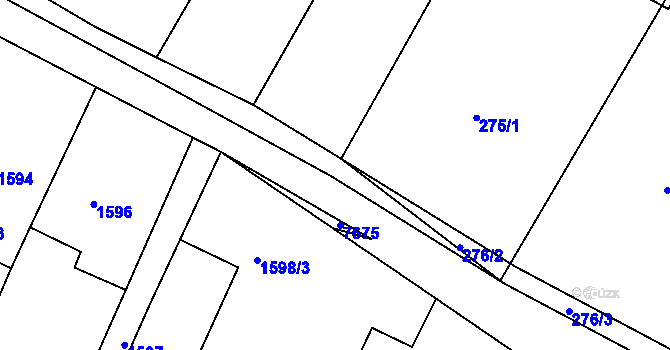 Parcela st. 276/1 v KÚ Kašnice, Katastrální mapa