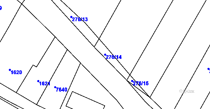 Parcela st. 276/14 v KÚ Kašnice, Katastrální mapa