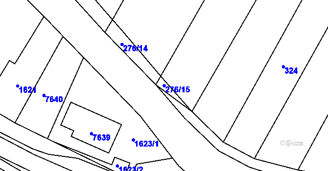 Parcela st. 276/15 v KÚ Kašnice, Katastrální mapa