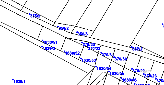Parcela st. 276/30 v KÚ Kašnice, Katastrální mapa