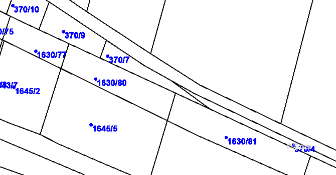 Parcela st. 370/5 v KÚ Kašnice, Katastrální mapa