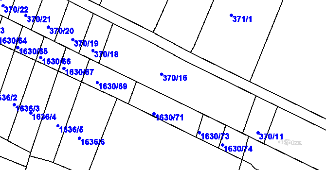 Parcela st. 370/15 v KÚ Kašnice, Katastrální mapa