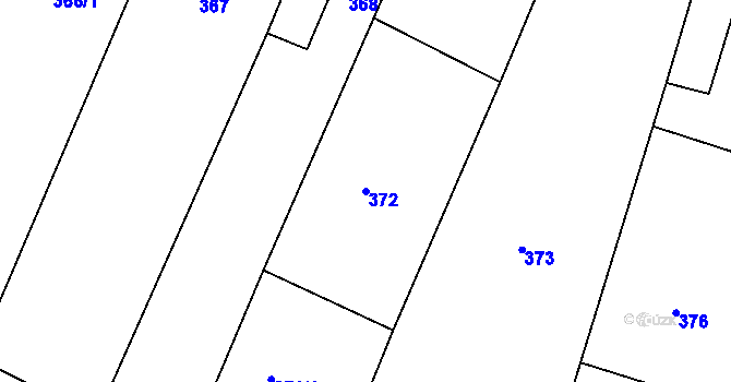Parcela st. 372 v KÚ Kašnice, Katastrální mapa