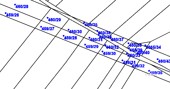 Parcela st. 459/29 v KÚ Kašnice, Katastrální mapa