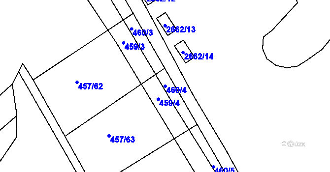 Parcela st. 460/4 v KÚ Kašnice, Katastrální mapa