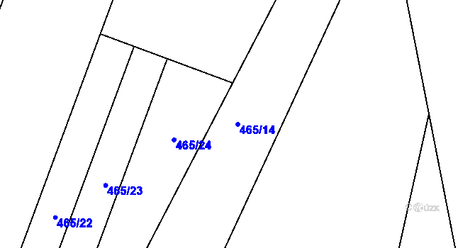 Parcela st. 465/14 v KÚ Kašnice, Katastrální mapa