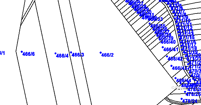 Parcela st. 466/2 v KÚ Kašnice, Katastrální mapa