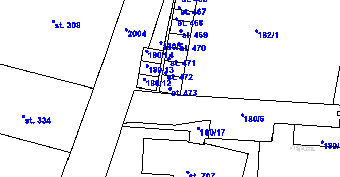 Parcela st. 473 v KÚ Kašperské Hory, Katastrální mapa