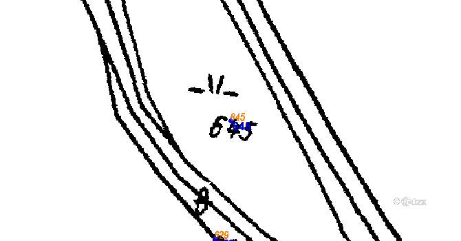 Parcela st. 645 v KÚ Kašperské Hory, Katastrální mapa