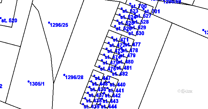 Parcela st. 474 v KÚ Katovice, Katastrální mapa