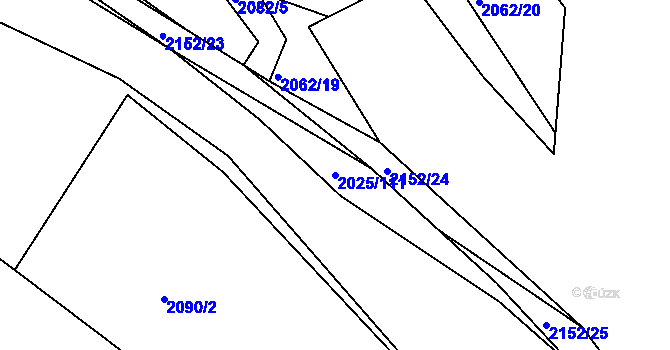 Parcela st. 2025/111 v KÚ Katovice, Katastrální mapa