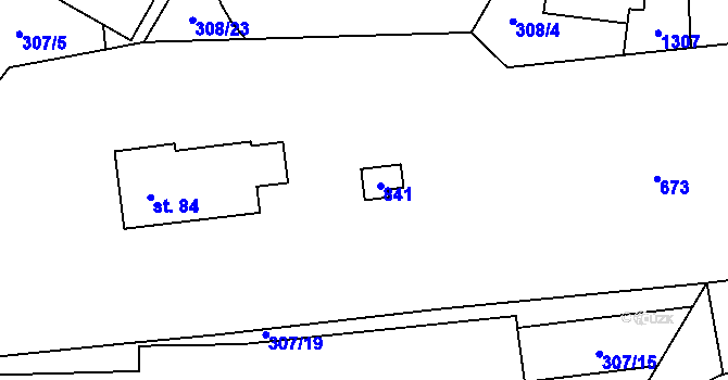 Parcela st. 85 v KÚ Katusice, Katastrální mapa