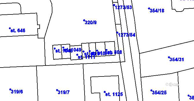 Parcela st. 809 v KÚ Kaznějov, Katastrální mapa