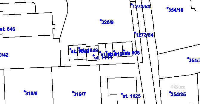 Parcela st. 811 v KÚ Kaznějov, Katastrální mapa