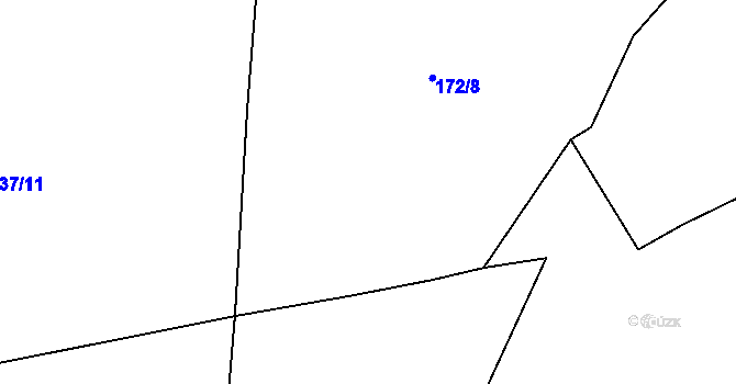 Parcela st. 172/9 v KÚ Kbel u Přeštic, Katastrální mapa