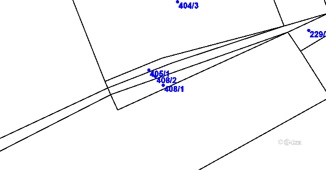 Parcela st. 408/1 v KÚ Kbel u Přeštic, Katastrální mapa