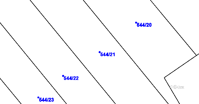 Parcela st. 544/21 v KÚ Malinec, Katastrální mapa