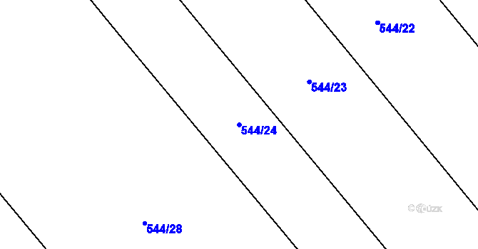Parcela st. 544/24 v KÚ Malinec, Katastrální mapa