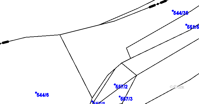 Parcela st. 544/36 v KÚ Malinec, Katastrální mapa