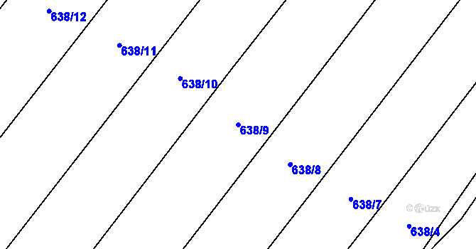 Parcela st. 638/9 v KÚ Malinec, Katastrální mapa