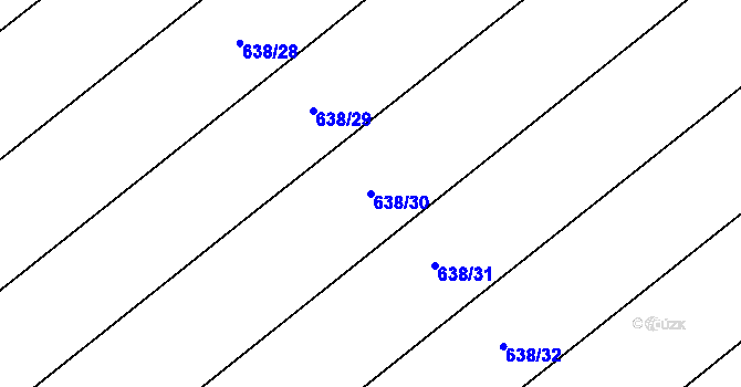 Parcela st. 638/30 v KÚ Malinec, Katastrální mapa