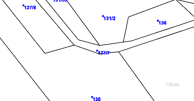 Parcela st. 127/7 v KÚ Malinec, Katastrální mapa