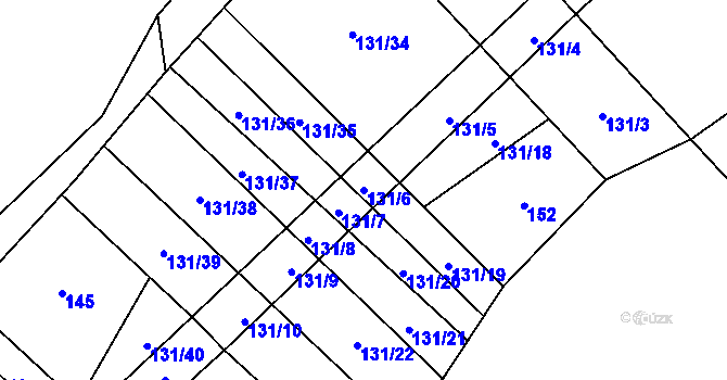 Parcela st. 131/6 v KÚ Malinec, Katastrální mapa