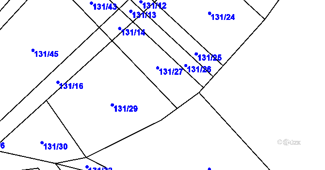 Parcela st. 131/28 v KÚ Malinec, Katastrální mapa