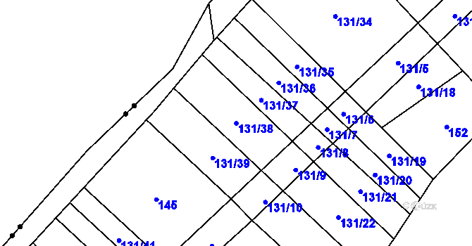 Parcela st. 131/38 v KÚ Malinec, Katastrální mapa