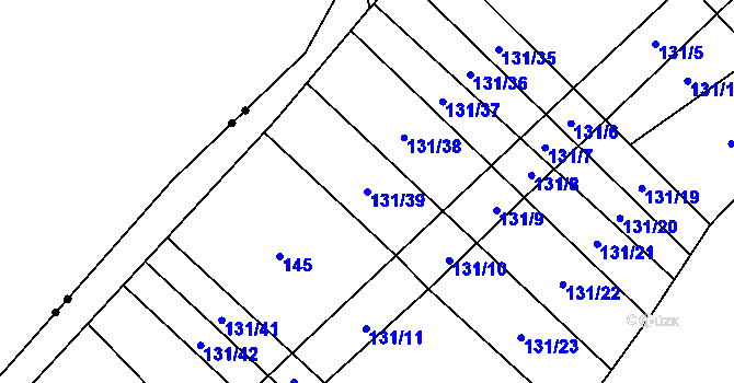 Parcela st. 131/39 v KÚ Malinec, Katastrální mapa